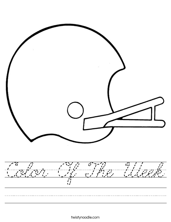 Color Of The Week Worksheet
