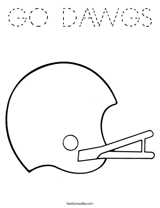 GO DAWGS Coloring Page