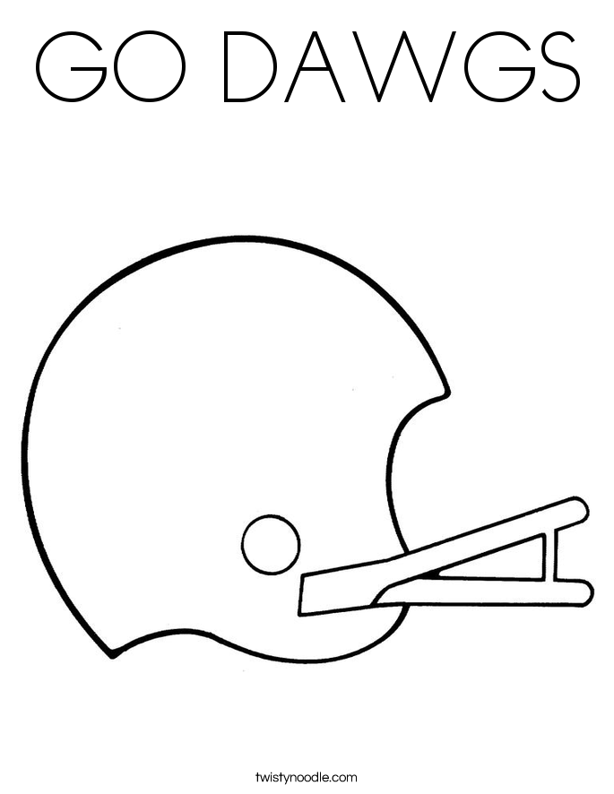 GO DAWGS Coloring Page