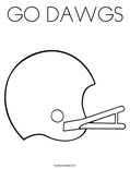 GO DAWGS Coloring Page