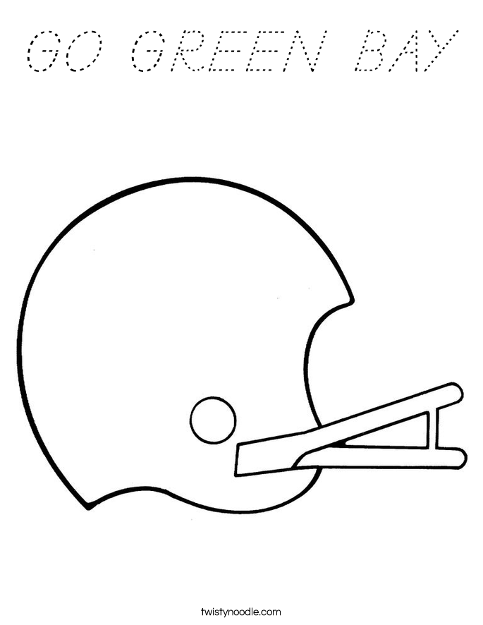 GO GREEN BAY Coloring Page