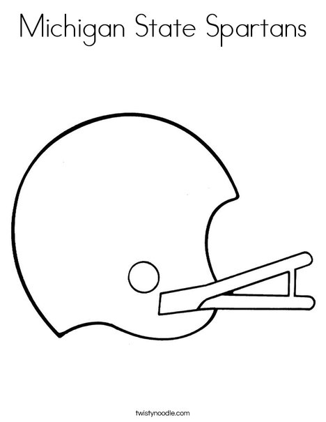michigan state spartans coloring page twisty noodle