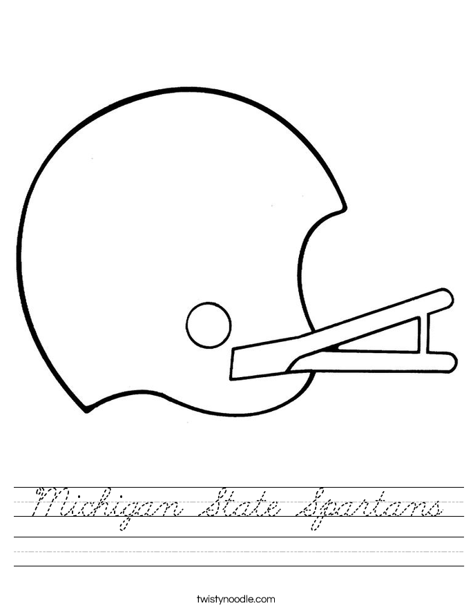 Michigan State Spartans Worksheet