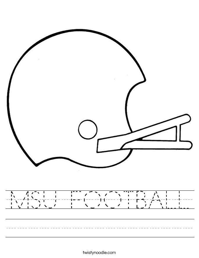 MSU FOOTBALL Worksheet