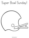 Super Bowl Sunday! Coloring Page