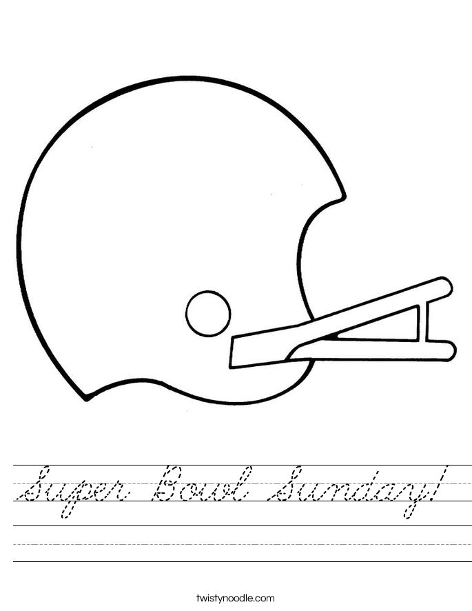 Super Bowl Sunday! Worksheet