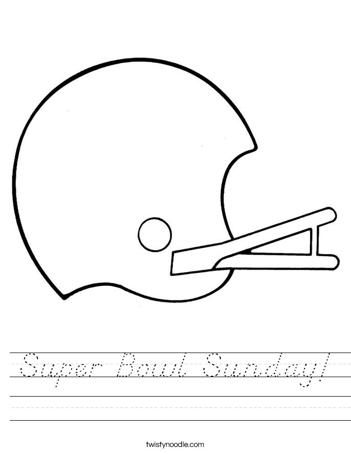 Super Bowl Sunday! Worksheet