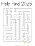 Help Find 2025! Coloring Page