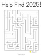 Help Find 2025 Coloring Page