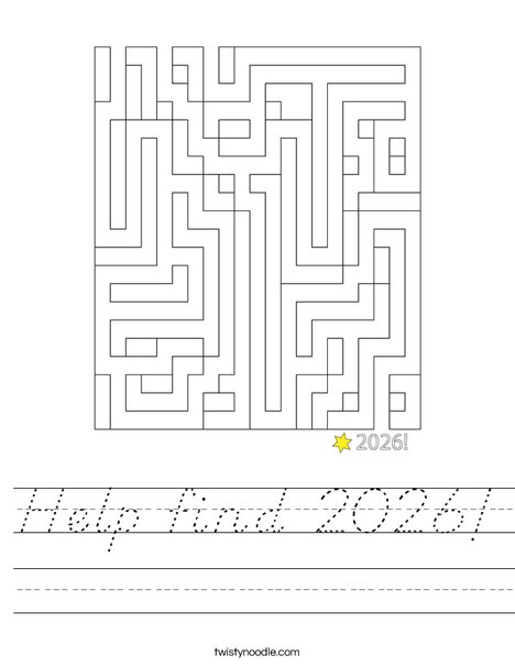 Help find 2026! Worksheet