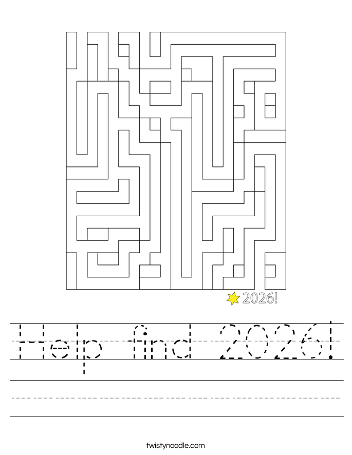 Help find 2026! Worksheet