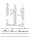 Help find 2026! Worksheet