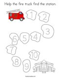 Help the fire truck find the station Coloring Page
