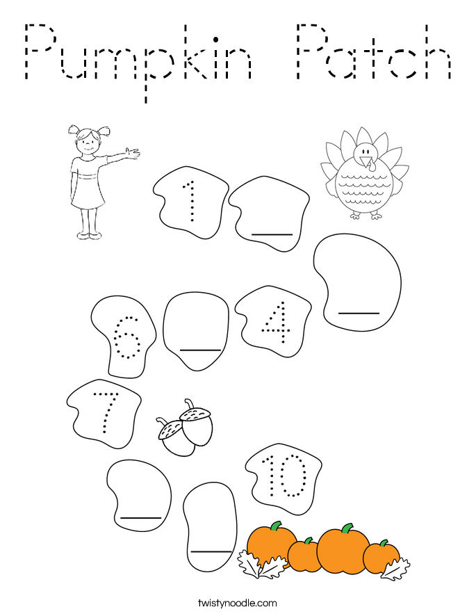 Pumpkin Patch Coloring Page