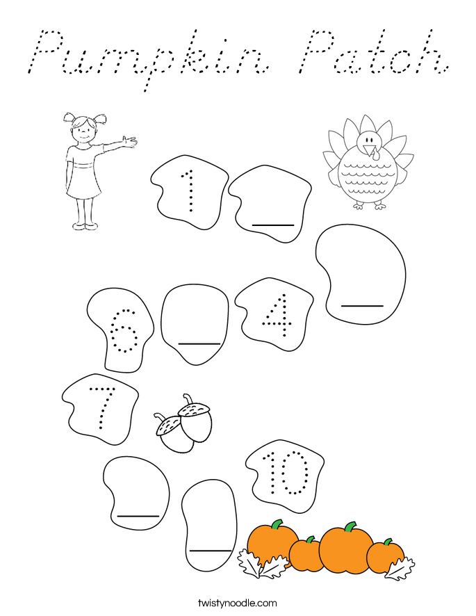 Pumpkin Patch Coloring Page