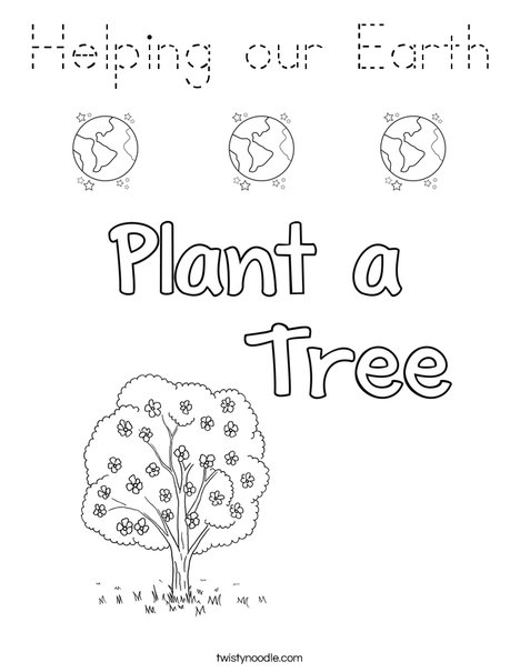 Helping our Earth Coloring Page