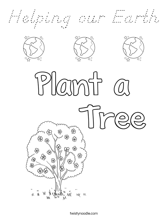 Helping our Earth Coloring Page