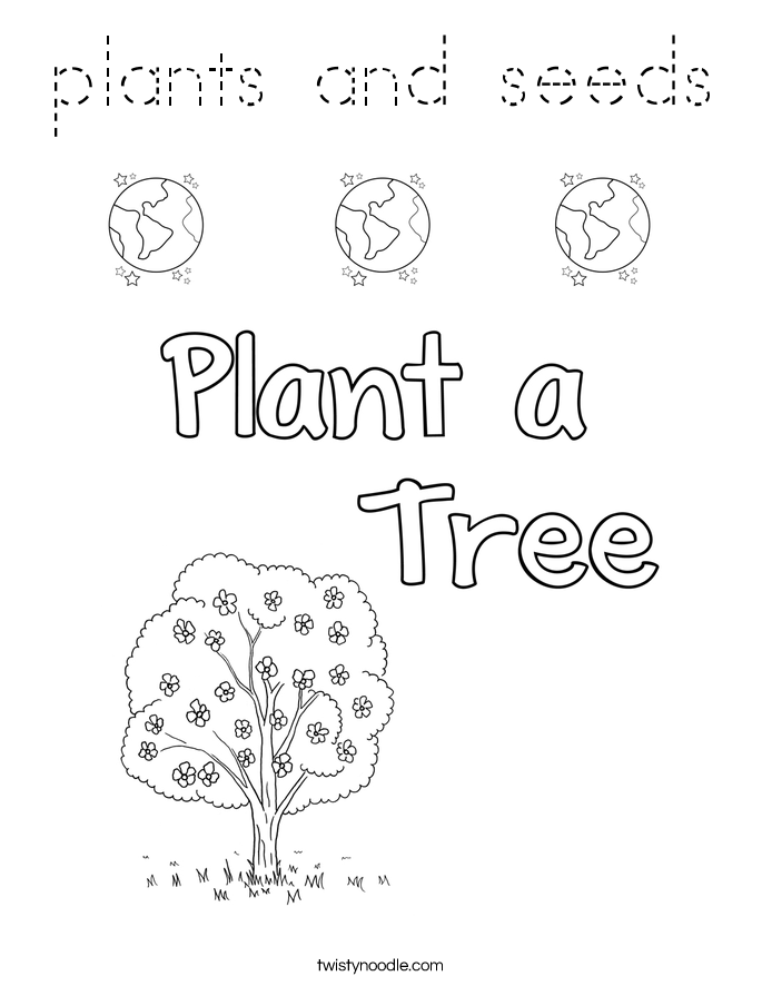 plants and seeds Coloring Page
