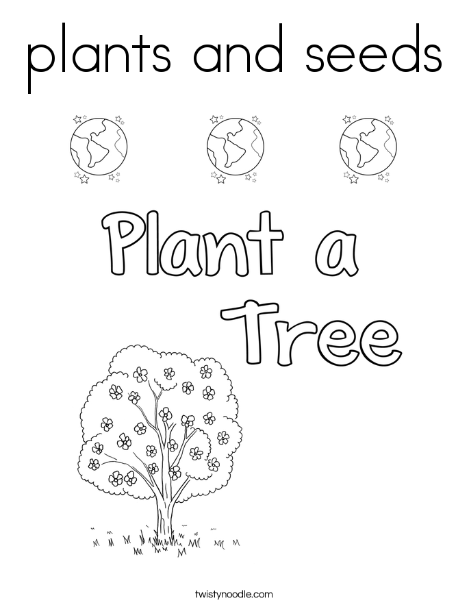 plants and seeds Coloring Page