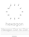 Hexagon Dot to Dot Worksheet