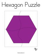 Hexagon Puzzle Coloring Page