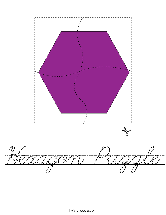 Hexagon Puzzle Worksheet