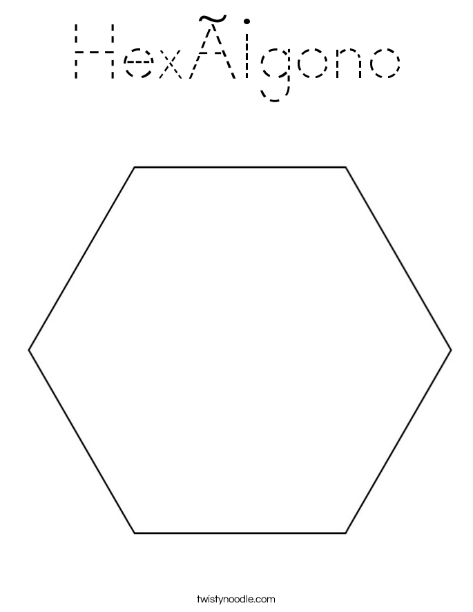 Hexágono Coloring Page