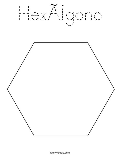 Hexagon Coloring Page