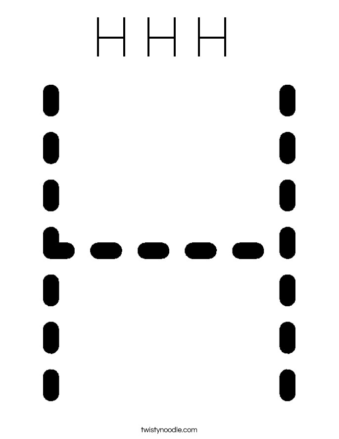 H H H  Coloring Page