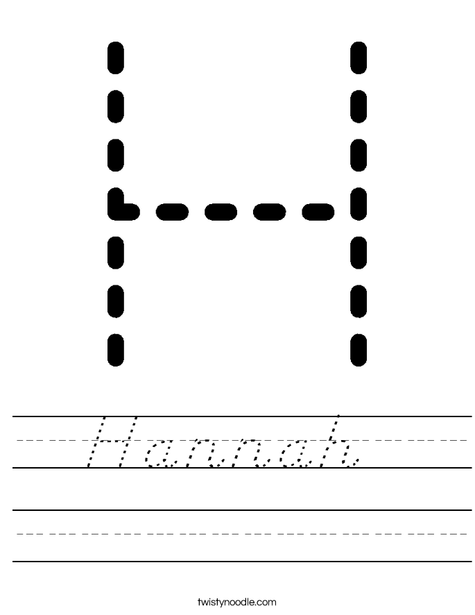 Hannah  Worksheet