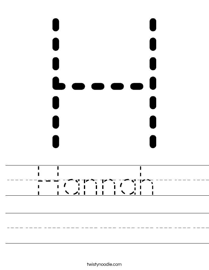 Hannah  Worksheet