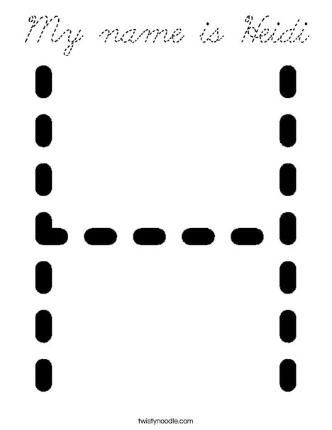 Hh Coloring Page