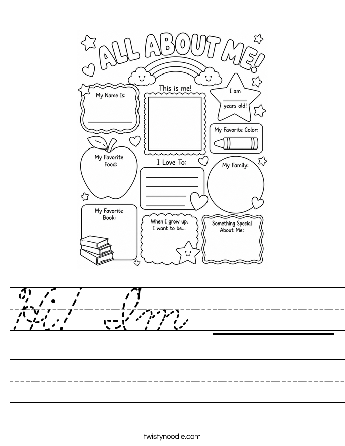 Hi! I'm ______ Worksheet