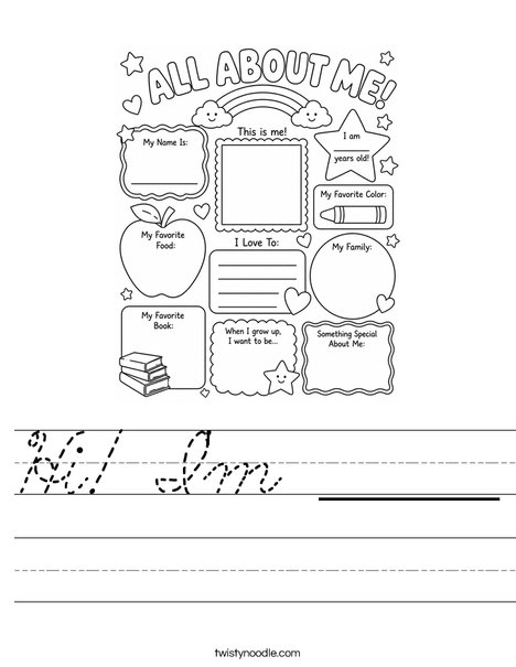 Hi! I'm ______ Worksheet