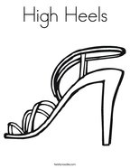 High Heels Coloring Page