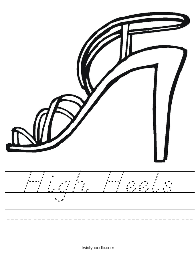 High Heels Worksheet