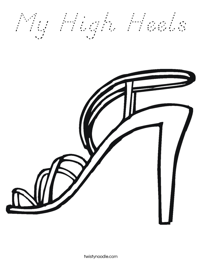 My High Heels Coloring Page