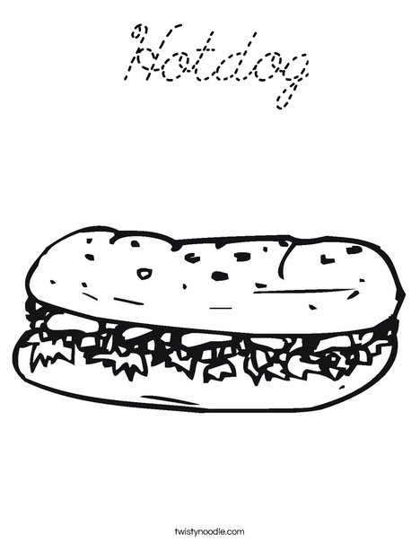 Hoagie Coloring Page