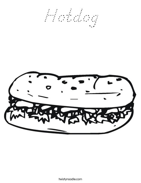 Hoagie Coloring Page