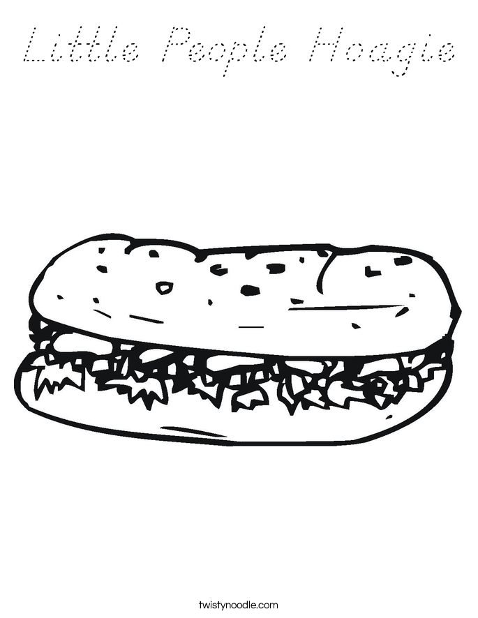 Little People Hoagie Coloring Page
