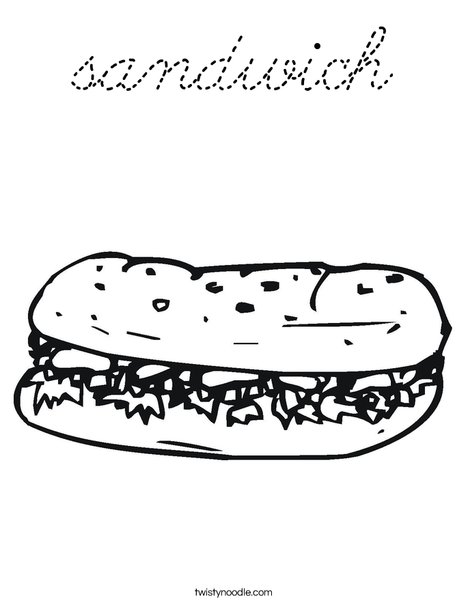 Hoagie Coloring Page