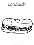 sandwich Coloring Page