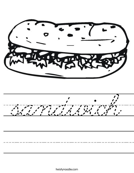 Hoagie Worksheet