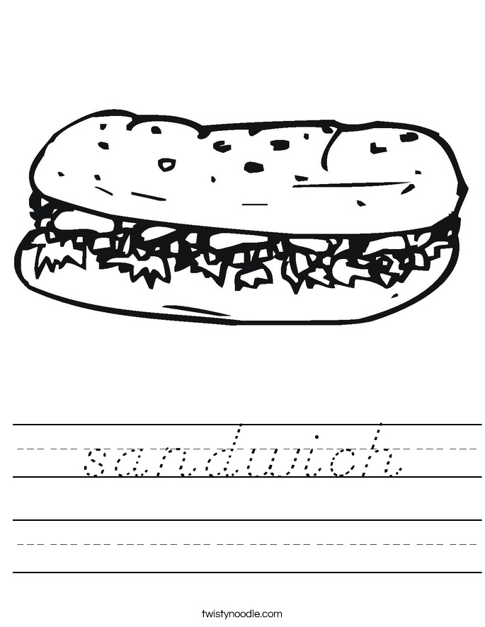 sandwich Worksheet