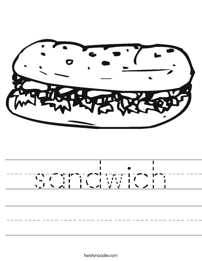 sandwich Worksheet