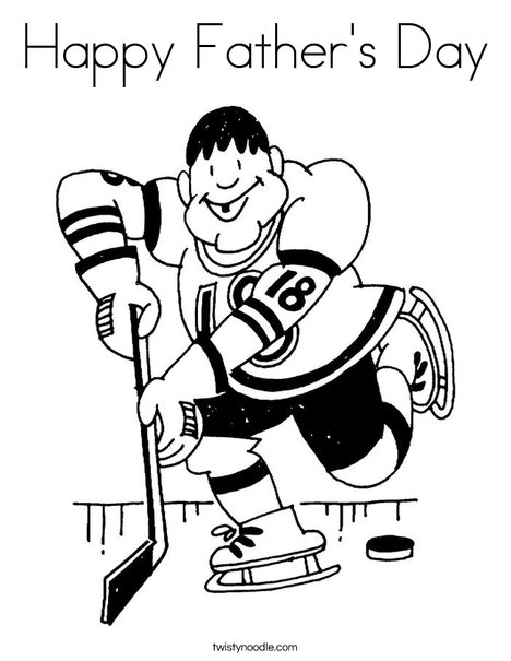 Hockey Player with Missing Teeth Coloring Page