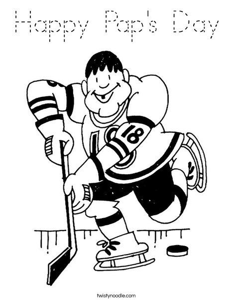 Hockey Player with Missing Teeth Coloring Page