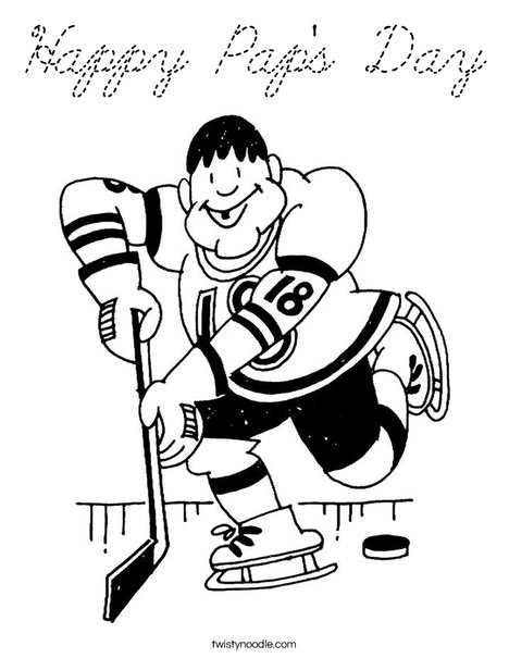 Hockey Player with Missing Teeth Coloring Page