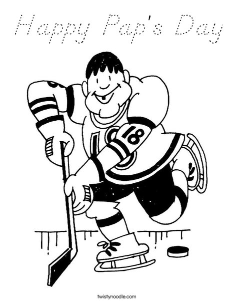 Hockey Player with Missing Teeth Coloring Page