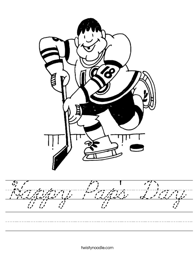 Happy Pap's Day Worksheet